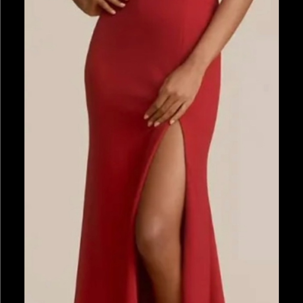 BHLDN Vibrant Red Gown